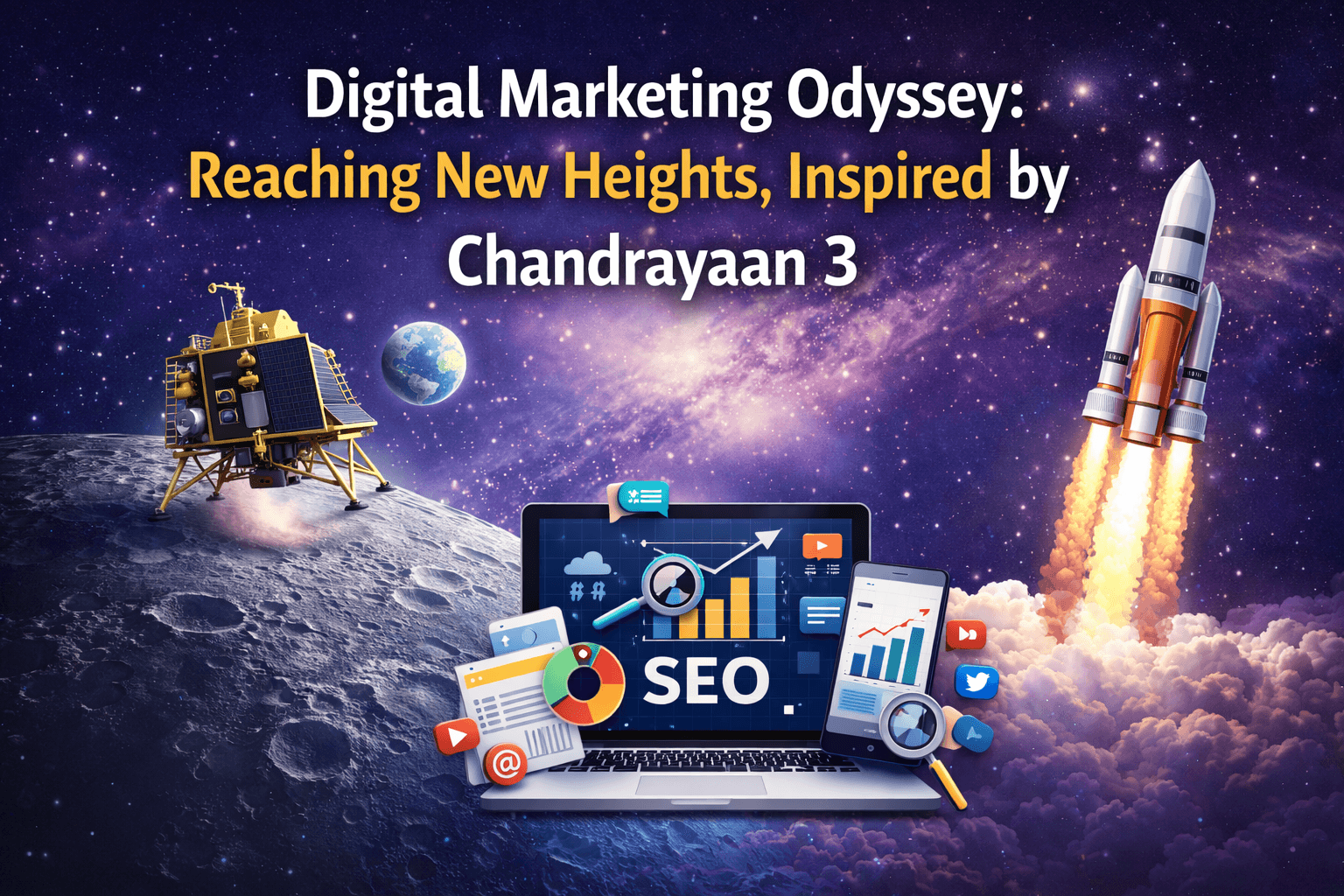 Digital Marketing Odyssey: Reaching New Heights, Inspired by Chandrayaan 3