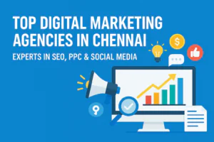 Digital marketing team working on SEO and social media strategy in Chennai What Sets the Top Digital Marketing Companies in Chennai Apart?